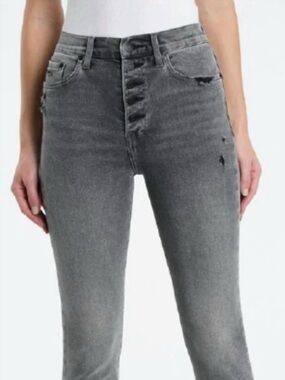 Pistola Cara Gray Distressed Skinny Jeans | Women's Size 27 High Rise Charcoal